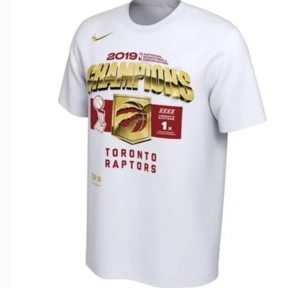 Men's Toronto Raptors Nike White 2019 NBA Finals Champions Locker Room T…